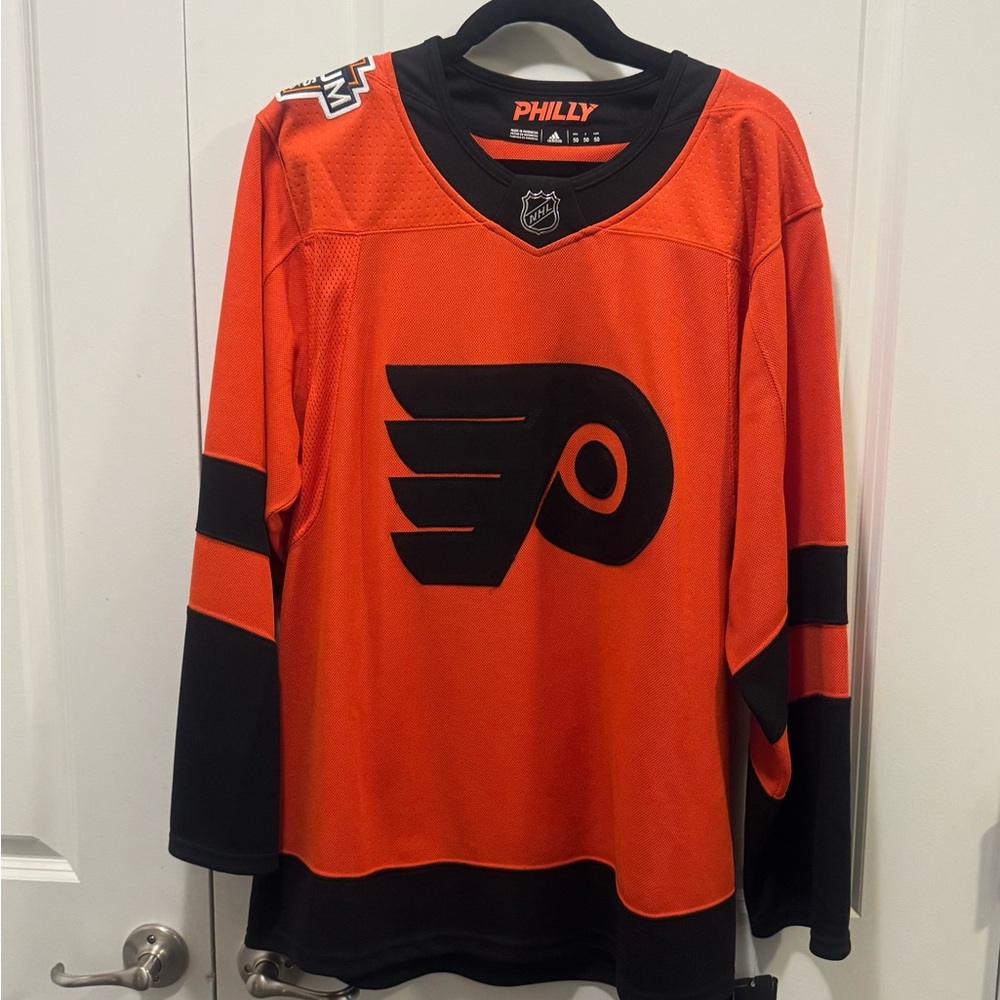 Philly Orange and Black Hockey Jersey 50